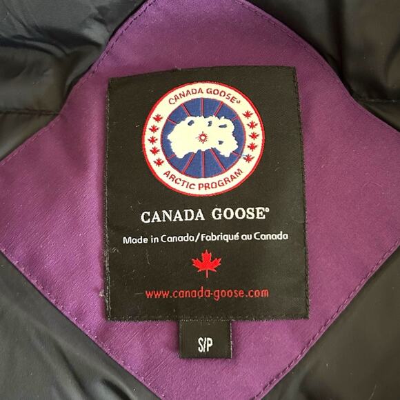 Canada Goose Kensington Parka Down Coat Jacket Purple Small Women’s - Picture 11 of 16